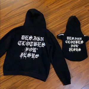 Custom made hoodie set for pets and owners